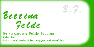 bettina felde business card